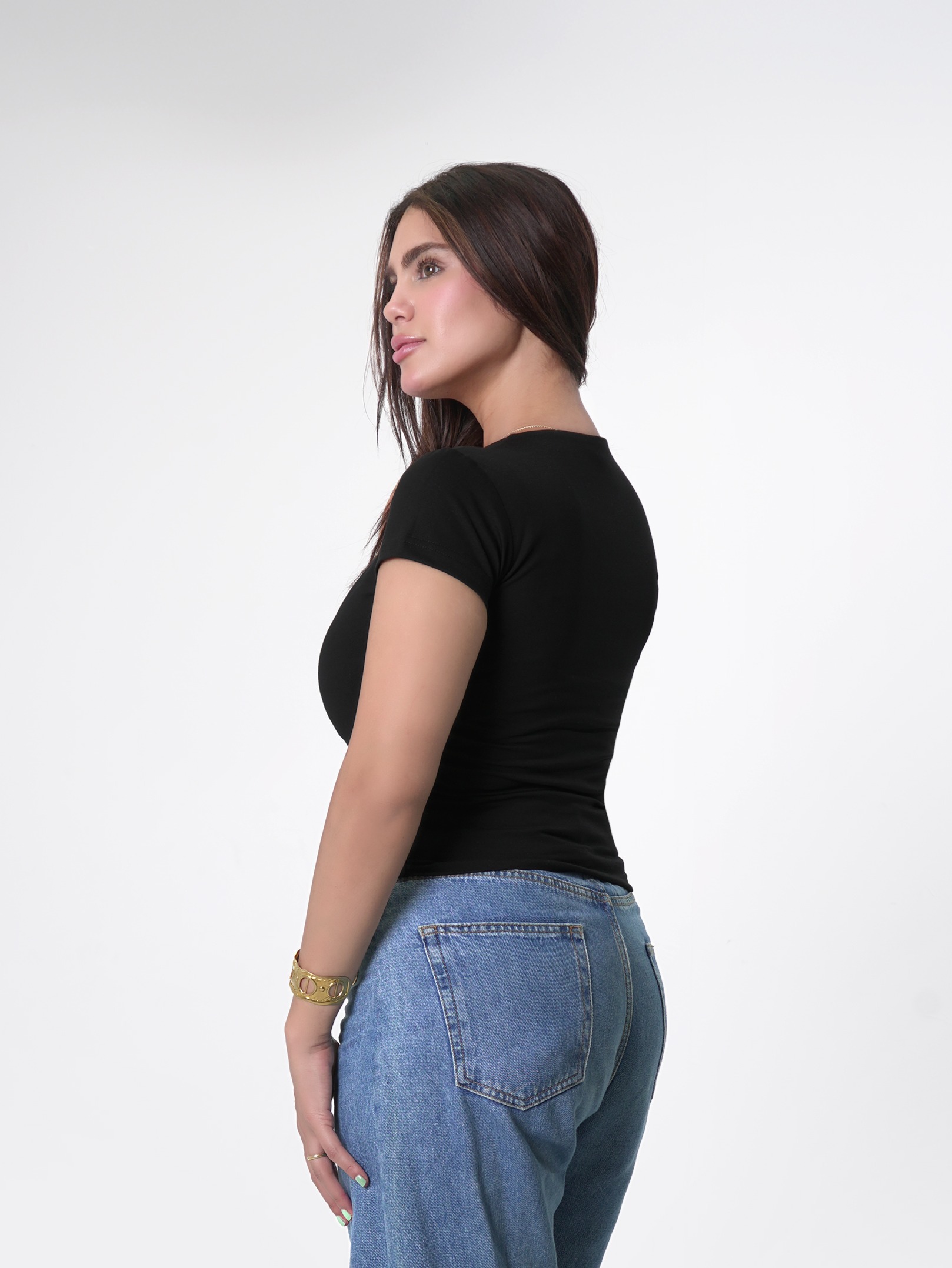 COTTON SQUARE NECK SHORT SLEEVE