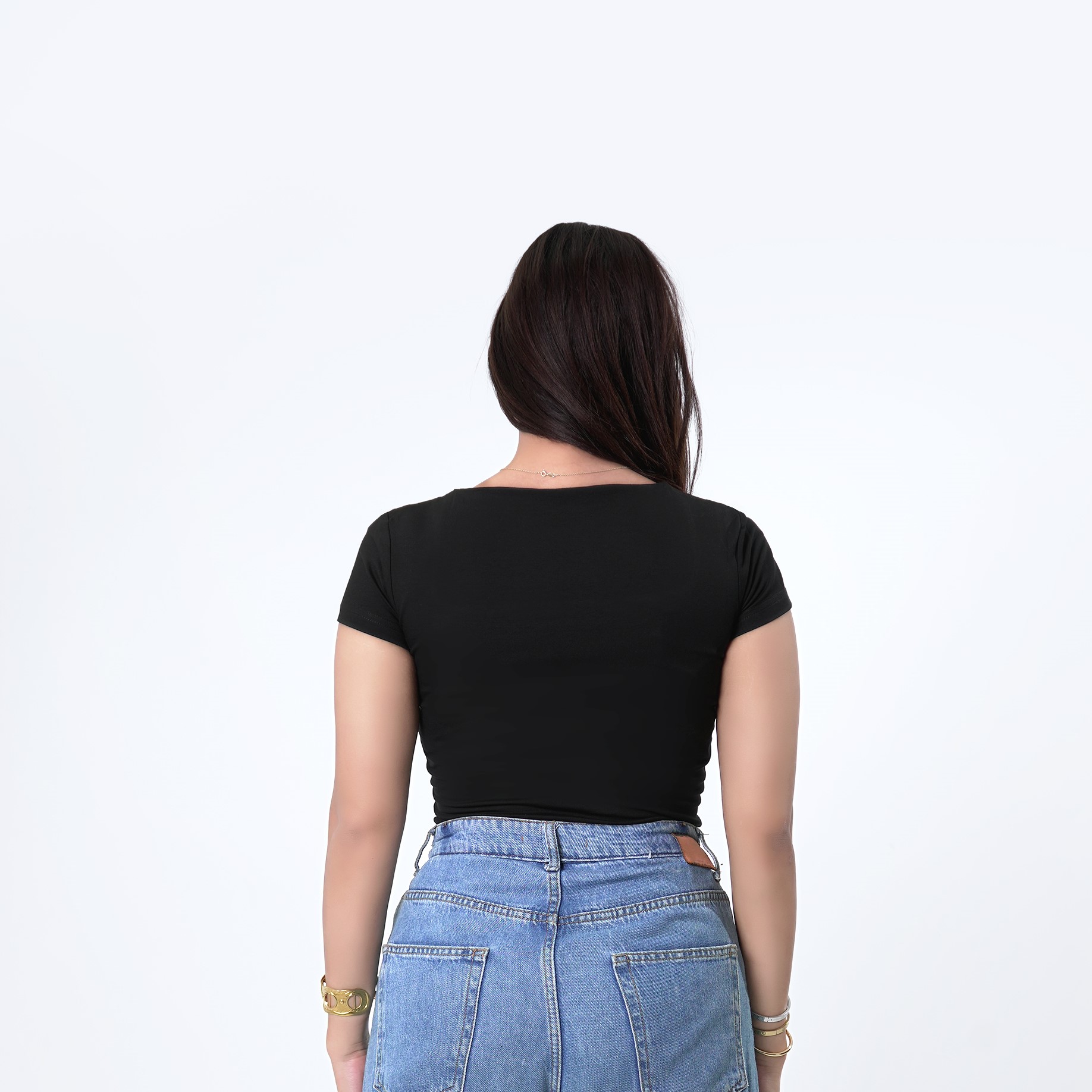 COTTON SQUARE NECK SHORT SLEEVE