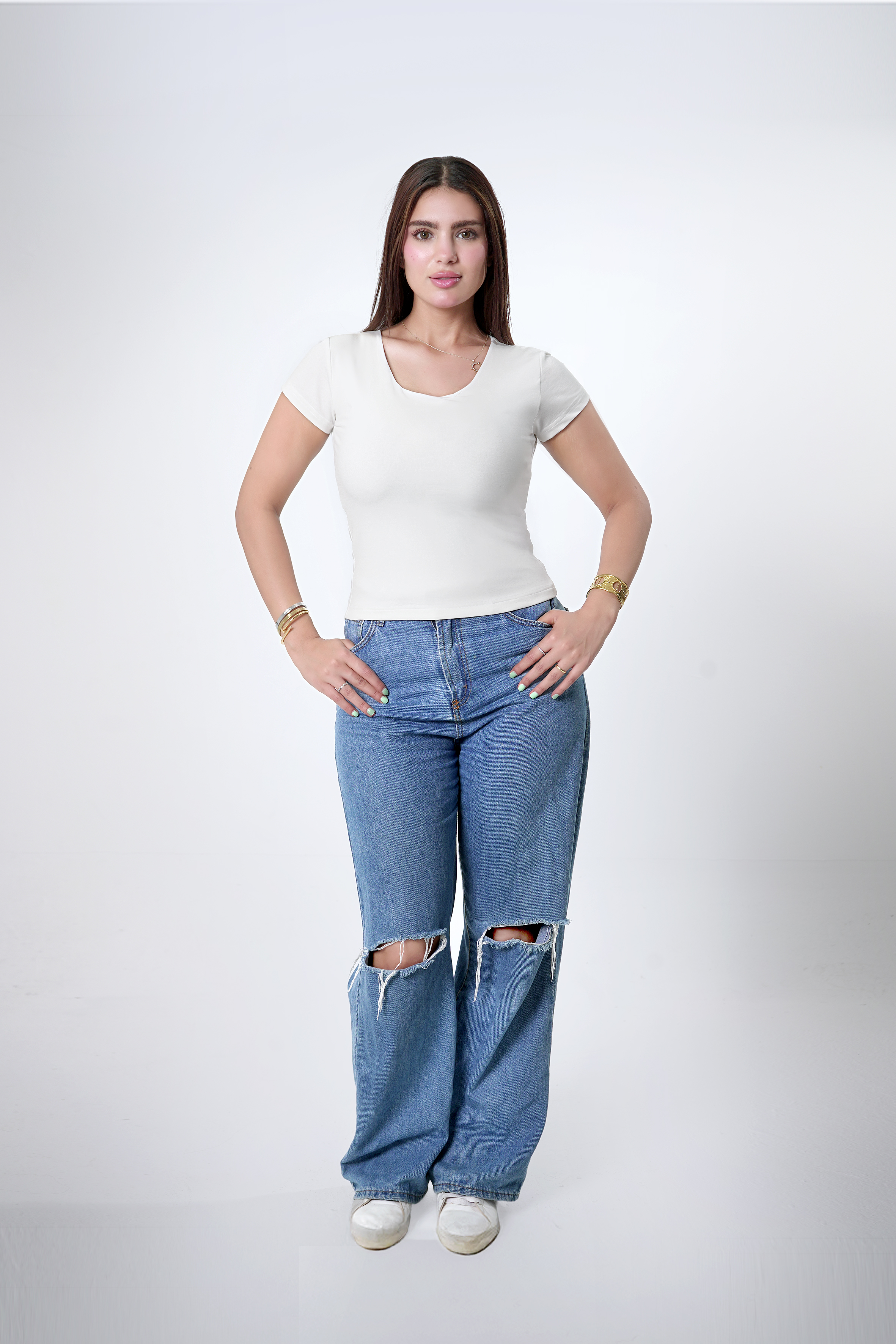 COTTON WIDE NECK SHORT SLEEVE