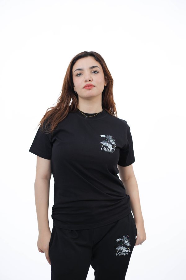 BLACK T-SHIRT BUTTERFLY