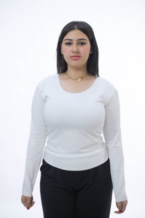 WIDE NECK LONG SLEEVE ( OFF WHITE )