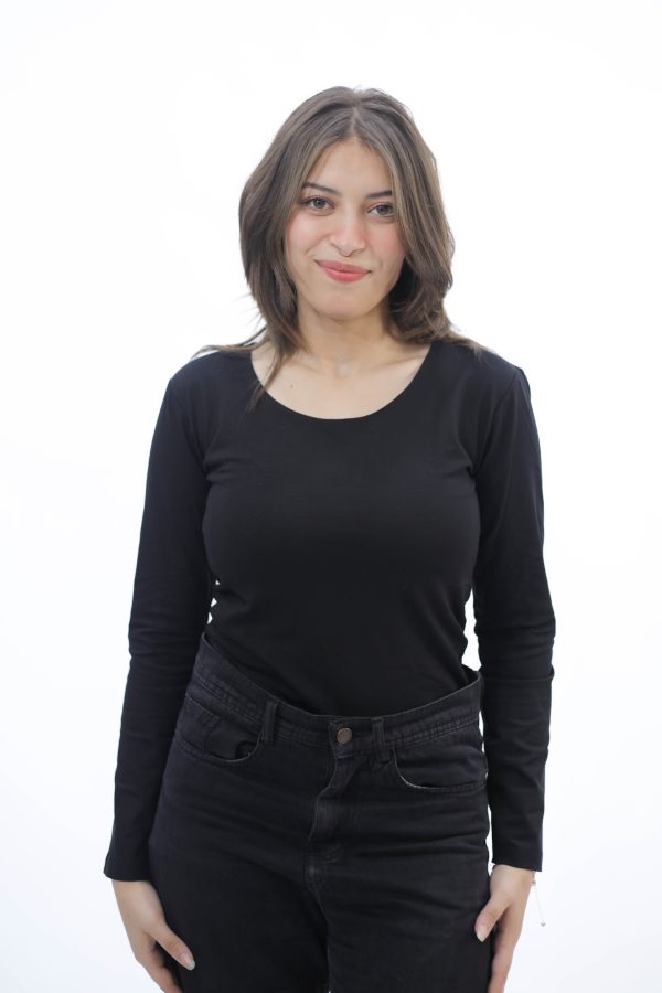 WIDE NECK LONG SLEEVE ( BLACK )