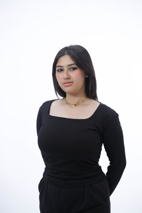 ⁦SQUARE NECK LONG SLEEVE (BLACK )⁩ - الصورة ⁦2⁩