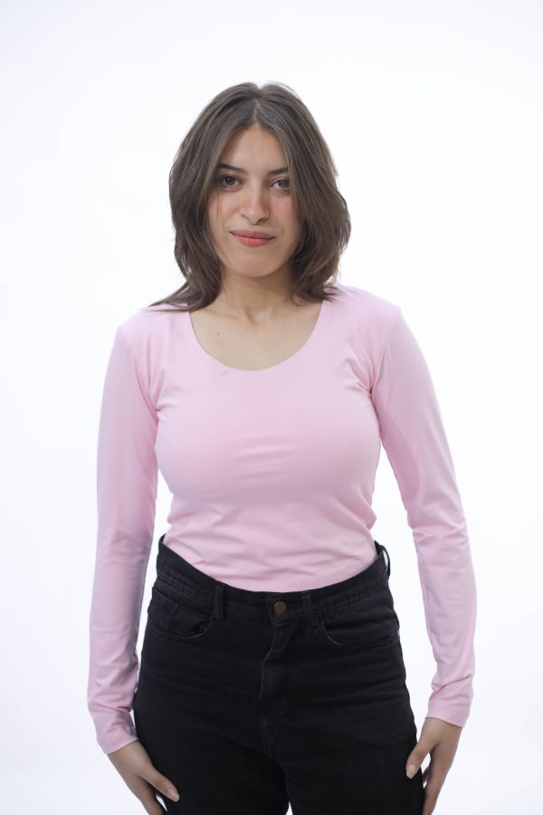WIDE NECK LONG SLEEVE ( PINK )